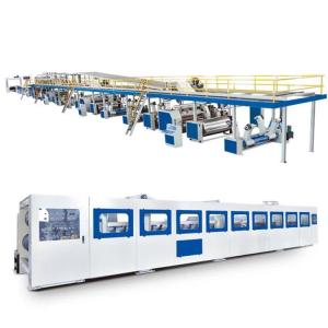 China High Speed 3 Layer Corrugated Cardboard Production Line 4500 KG ±1mm Cutting Accuracy wholesale