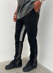 Black Flared Sweatpants Mens Anti-Pilling Streetwear Vintage Flare Paint Spray