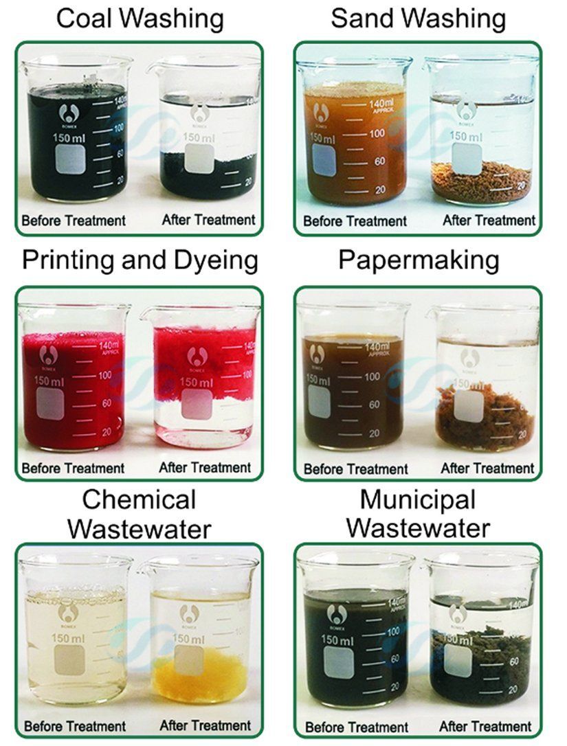 Hengfeng Wastewater Treatment Chemical Cationic Polyacrylamide Dewatering Flocculant PAM Polymer