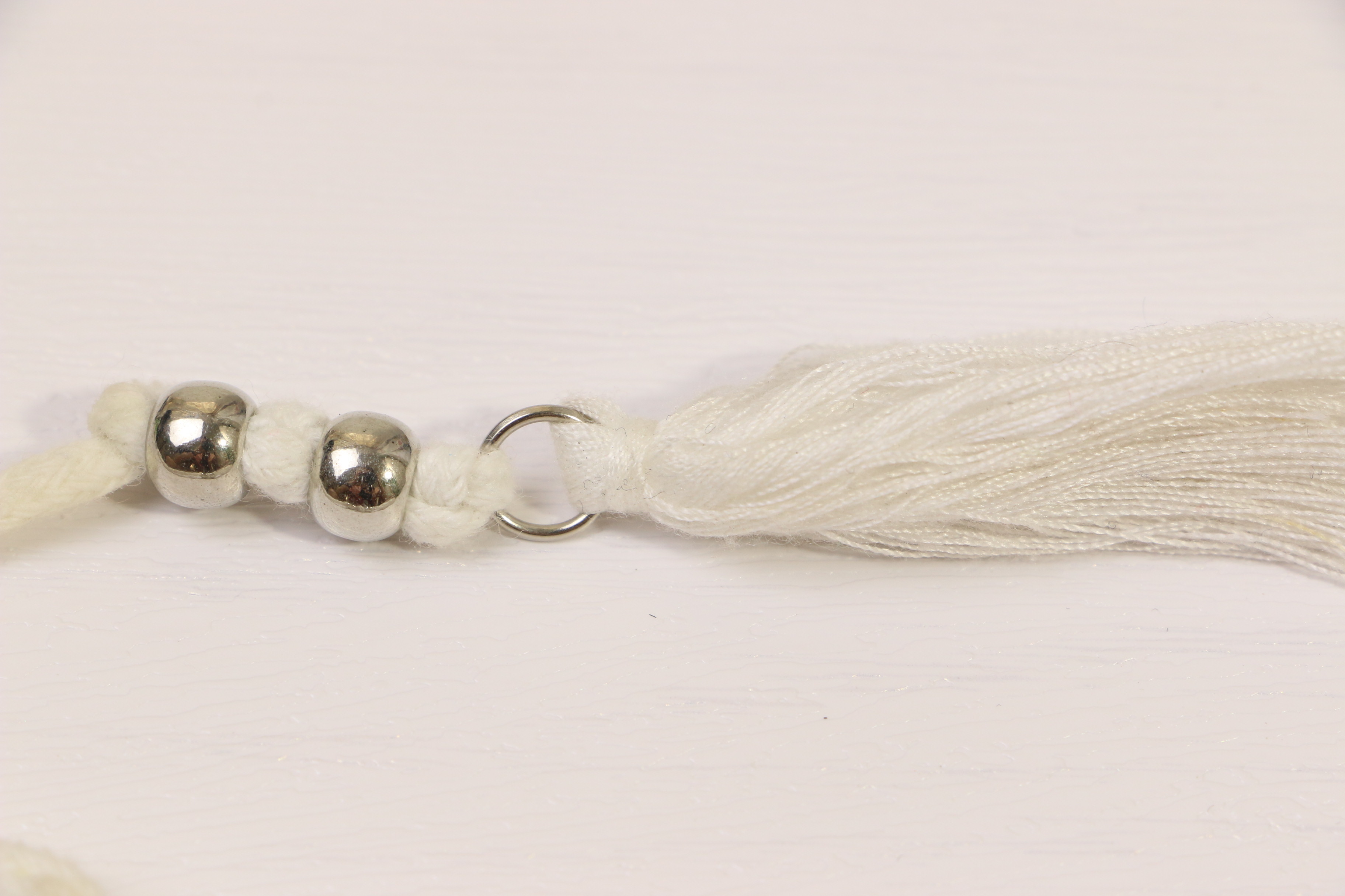 Cotton Drawcord String With Decorative Iron Ball 3.5mm