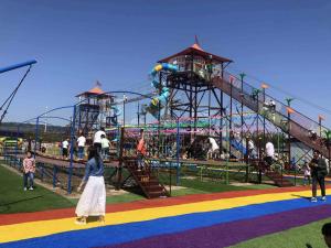 China Premium Climbing Slide Sky Trail Equipment Elevate Outdoor Play Scenic Area Large Flying Castle wholesale