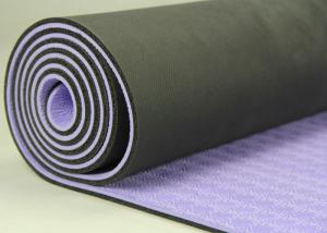 China Purple Durable Yoga Mat , Non Slippery Sweat Proof Yoga Mat Eco Friendly wholesale