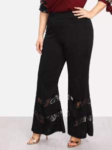 China new design women's plaid pants,wholesale price black trousers pants wholesale