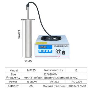 China 30 Liters Immersible Ultrasonic Cleaner 600W Immersible Transducer wholesale