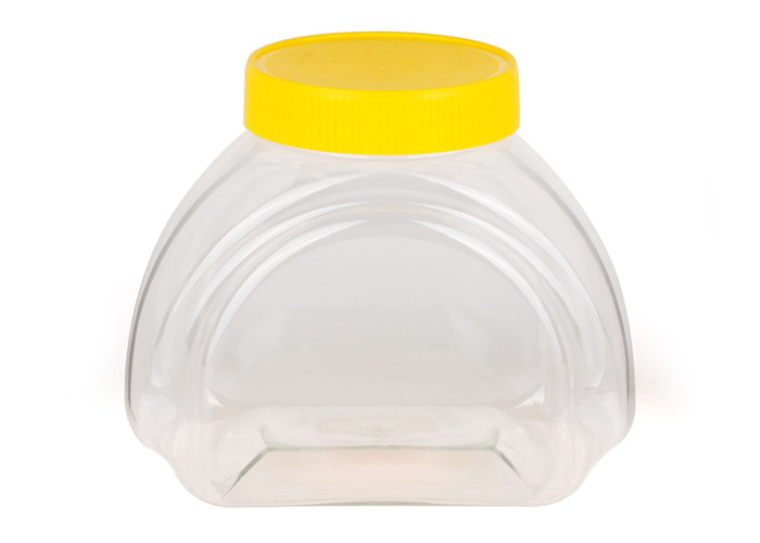 Irregular Shape Canned Food Clear Pet Jars Plastic Jar With Handle
