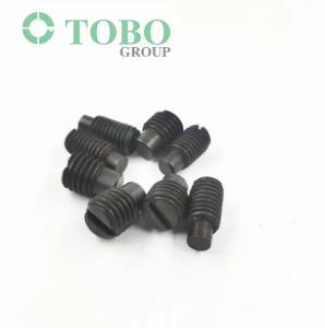 China DIN417 DIN915 Black Oxide Black Zinc Full Dog Point Taper Pins Slotted Set Screws wholesale