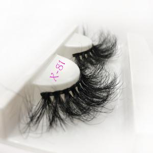 China Private Label 25mm Mink Eyelash Fluffy , 6d Mink Individual Lashes wholesale