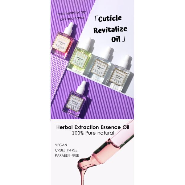 Organic 100% Jojoba Oil and Vitamin E Vitamin B Cuticle Oil in White Cap Transparent Dropper Bottle 13 Flavors to Choose