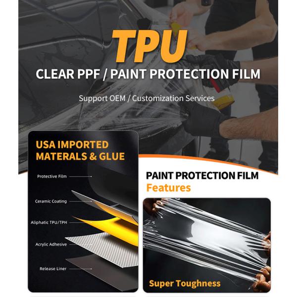 Nano Coated Polyurethane PPF Anti Yellowing TPU Paint Protection Film