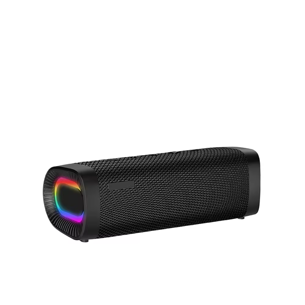 Wireless Clock Speaker With Screen Display Colorful Light And Sound In Plastic Cabinet