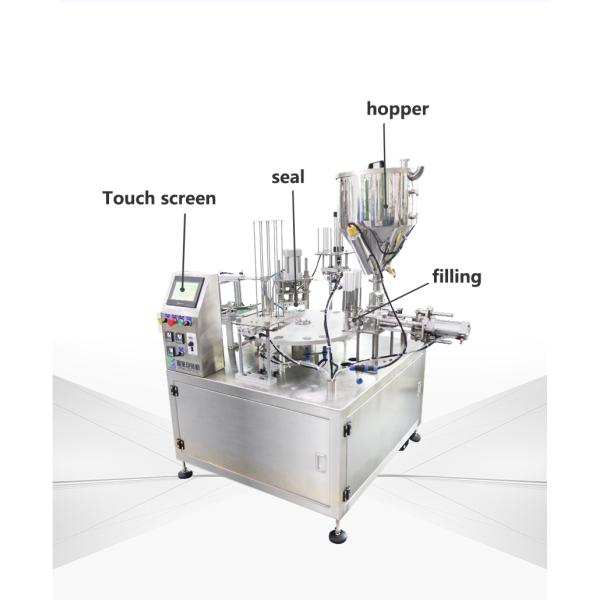 Double Head Automatic Filling Sealing Machine for Sauce Ketchup Paste Cup