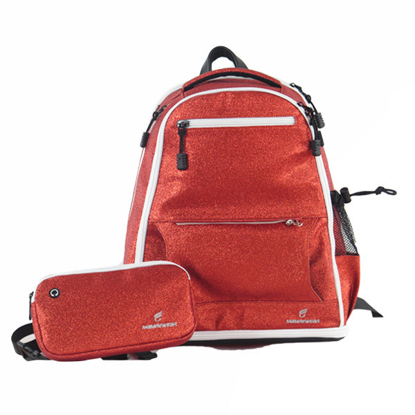 2020 Red Fashion Womens Sports Backpack , Glitter Cheer Backpack Soft Handle