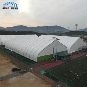 China Large Clear Span Tent / White Curved Marquee Polyester Textile wholesale