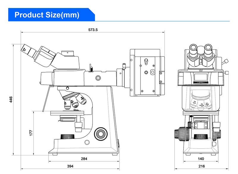 OPTO-EDU A16.2601 40x - 1000x LED Trinocular Fluorescence Microscope For Research / Learning