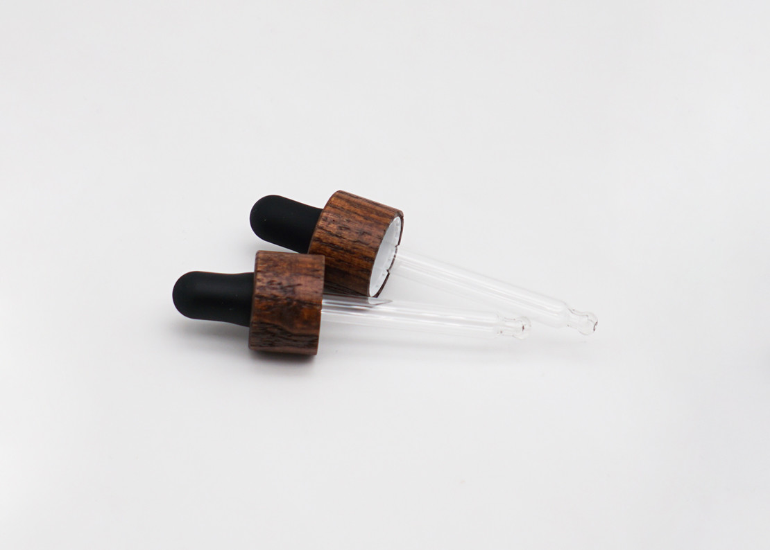 15Ml Pretty Bamboo Dropper Essential Oil Bottle , Empty Glass Oil Bottles