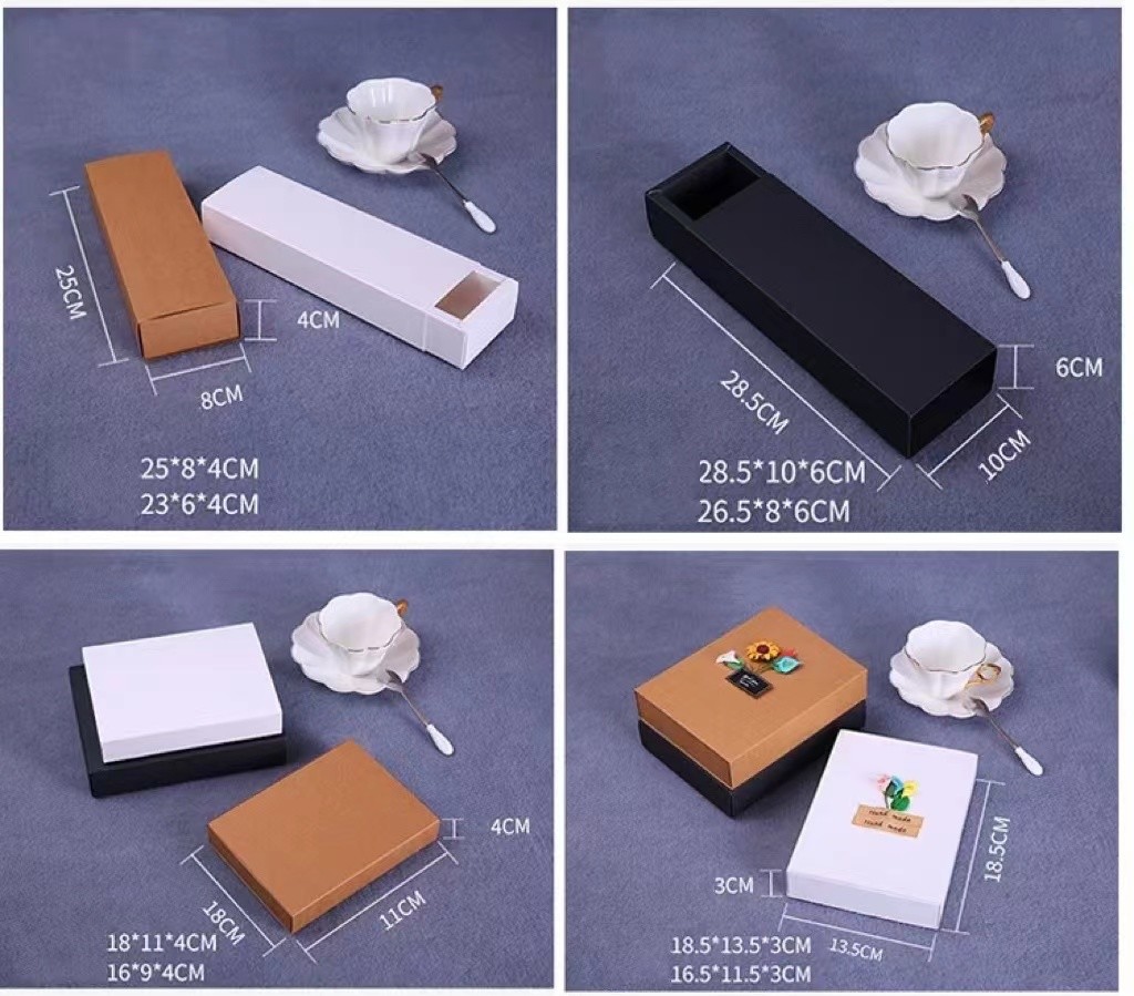 350gsm Recycled Paper Gift Box Silk Screen Sliding Drawer Box