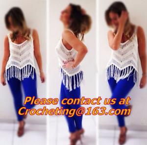 China women lace crop top/deep v neck halter top/spaghetti strap tank tops/lace colete croche/wh wholesale