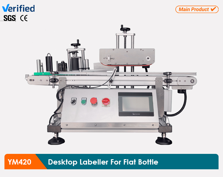 Yimupack Packaging Machines Bottle Sticker Applicator Automatic Round Flat Bottle Labeling Machine