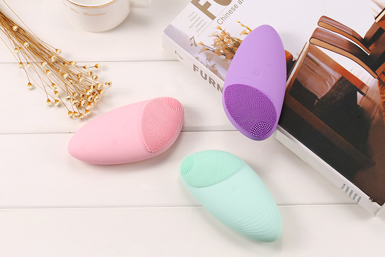 Private Label Sonic Facial Cleansing Brush Li Ion Rechargeable Battery