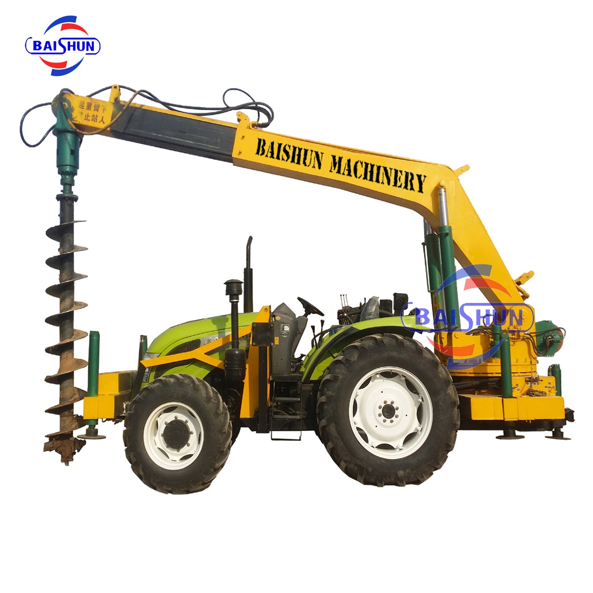High Performance Hydraulic pole master electric pole erecting crane & digging hole machine