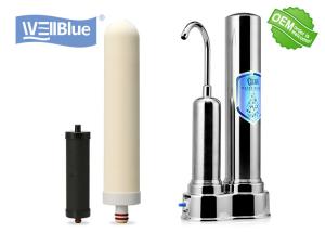 China Stainless Steel Color Alkaline Countertop Water Purifier With Ceramic Filter wholesale
