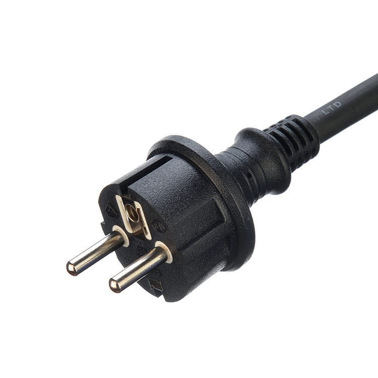 LY BC01 Euro Power Plug Ac Power Supply Adapter Cord for Balcony Solar System H07rn-f 2.5*3c Eu 0.75mm 1mm 2 Core Rubber Wire