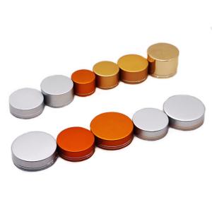 China Screw Top 38mm Plastic Bottle Caps Metal Jar Lids Gold Aluminum Shell OEM wholesale