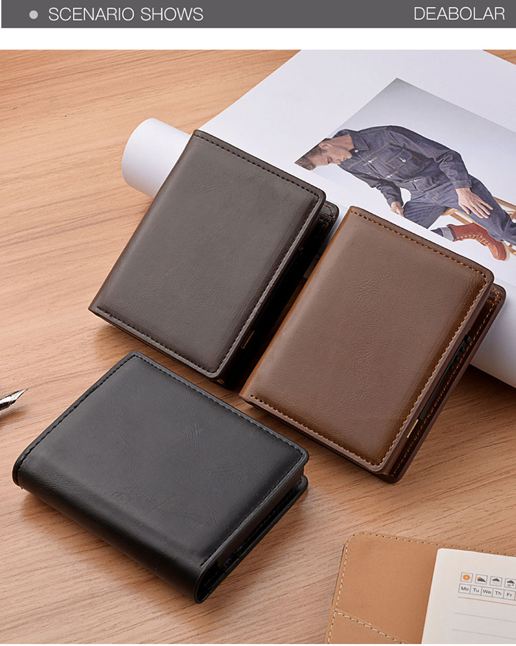 RFID Blocking Pop Up Aluminium Slim Genuine Leather Smart Credit Card Holder for Men