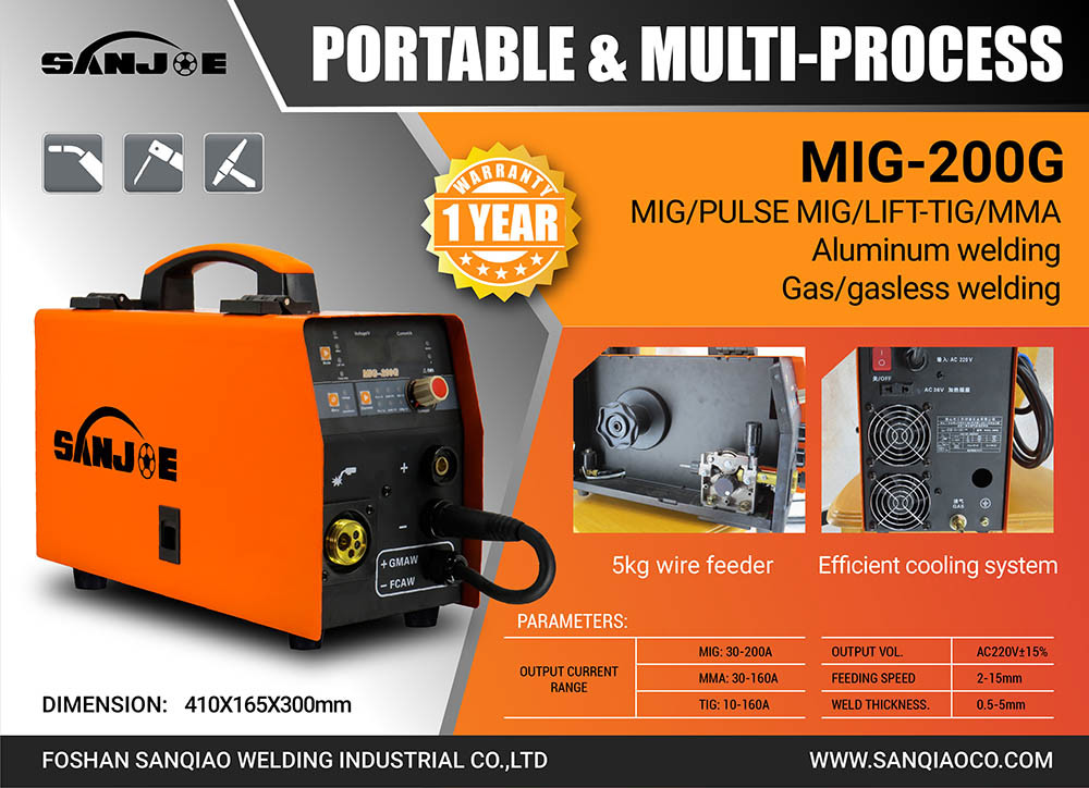5kg Wire Spoon Gasless Aluminum MIG Welding Machine AC220V Input Voltage