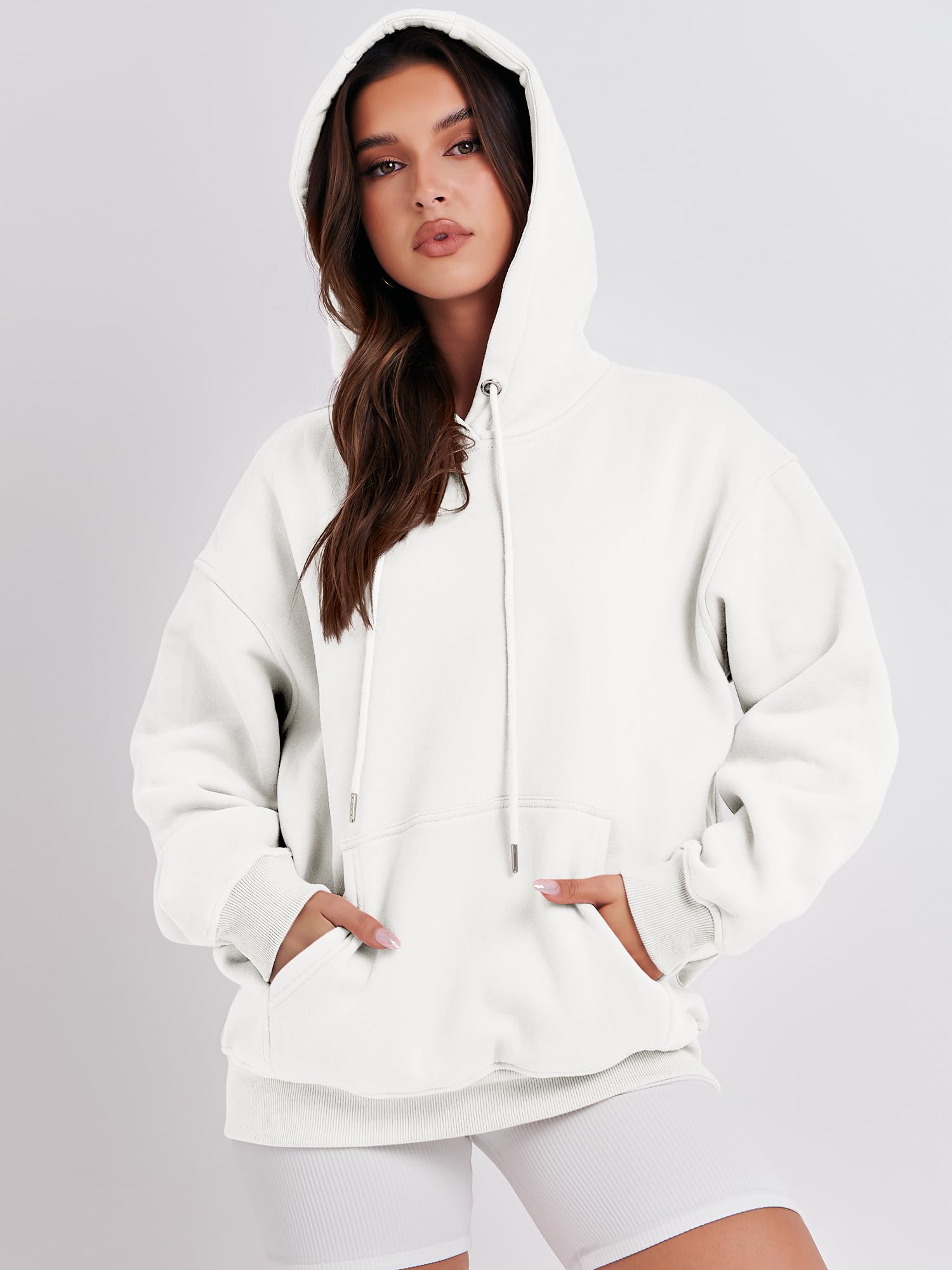 Embroidery Logo Blank Hoodies In Bulk High Quality Women Sporty Sweatshirts Pullover Printed