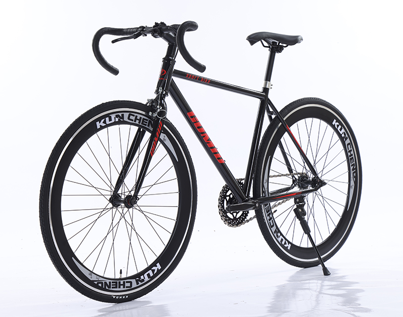 120kg Load Capacity GOMID Steel Frame Bisiklet Single Speed Fixed Gear Bike for Custom Track Racing Handlebar Steel Drop Bar