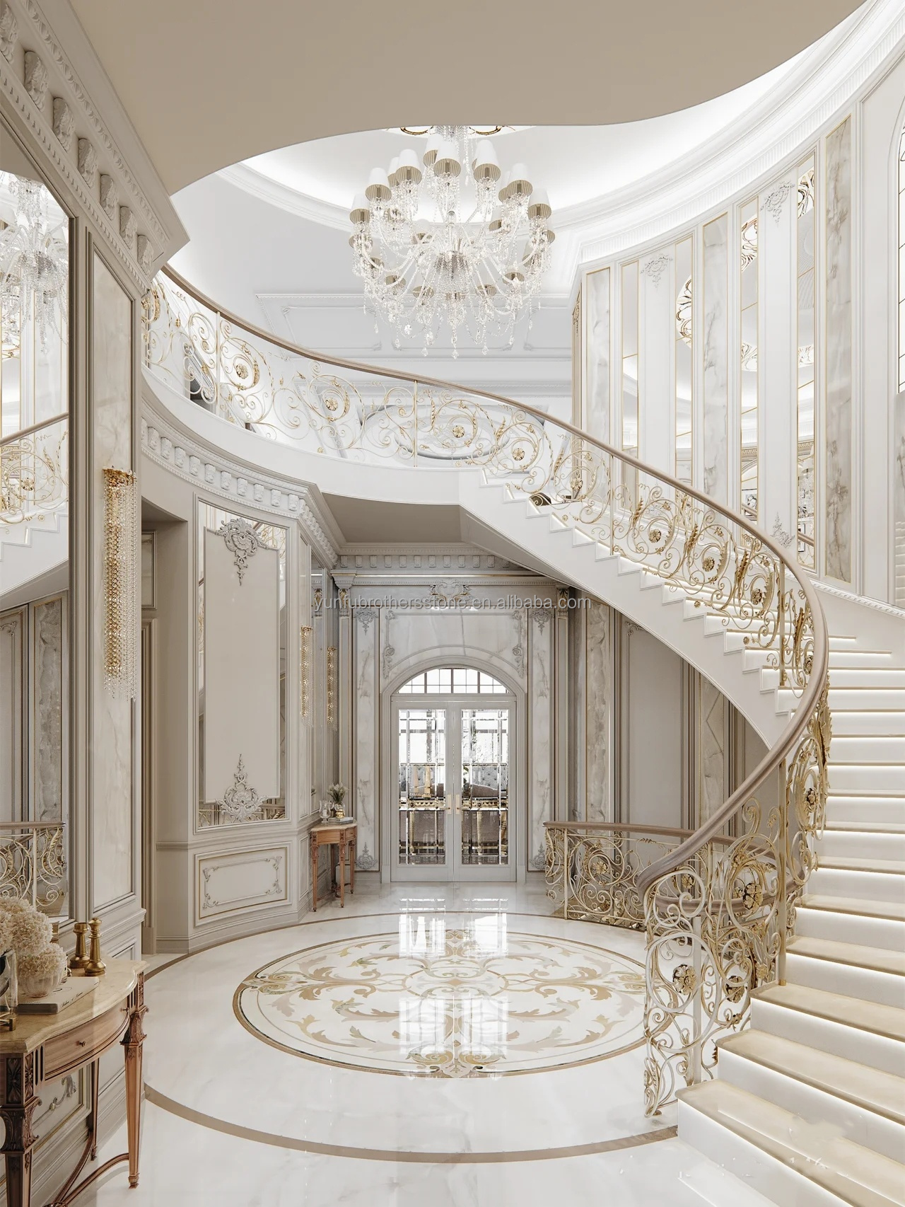 Modern Design Style Anti-Slip Beige Marble Staircase Carpet for Natural Stone Steps
