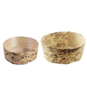 China Eco Friendly Tasting Disposable Dessert Cups Bamboo Leaf 2.75inch wholesale