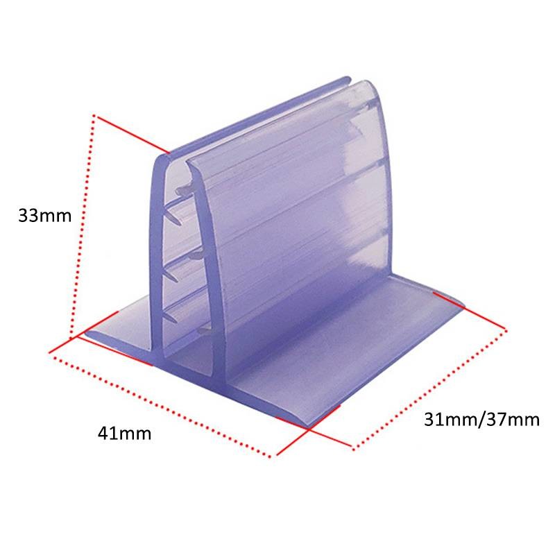 Supermarket Price Tag Holder Plastic Shelf Label Holder Reusable For Wire Shelf