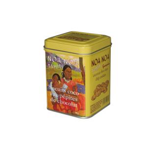 China Metal Square Tin Tea Canisters Yellow For Tea / Coffee / Candy wholesale