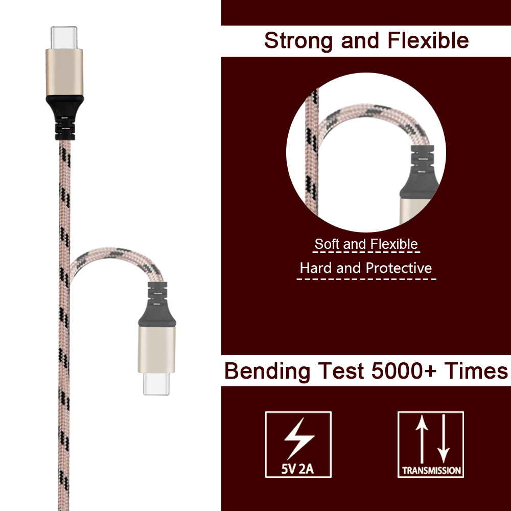 Power Charger Android Type C Cable 1 Meter Bracelet Braided USB Charging
