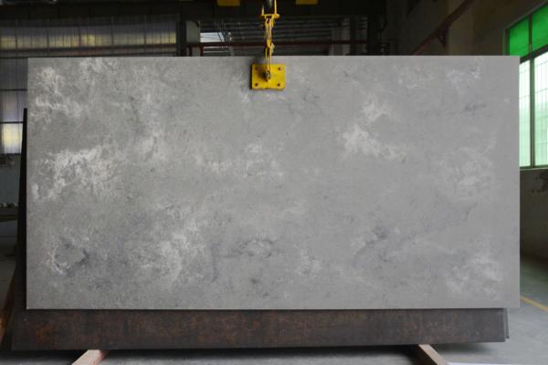 Quality Marble Grey Quartz Stone Kitchen Island Worktops Leather Surface for sale