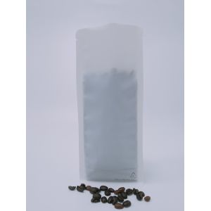 Customizable Flat Bottom Matte White Fully Recyclable Bags