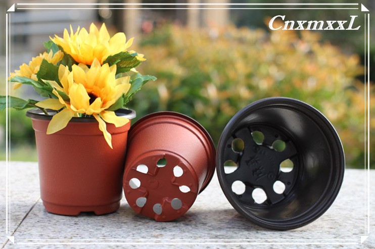 high-quality hydroponic fresh flower pot pp double color plastic flower pot with competitive price.