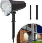 400lm 6500K Outdoor Solar Landscape Spotlights 2000mA Lithium 18650