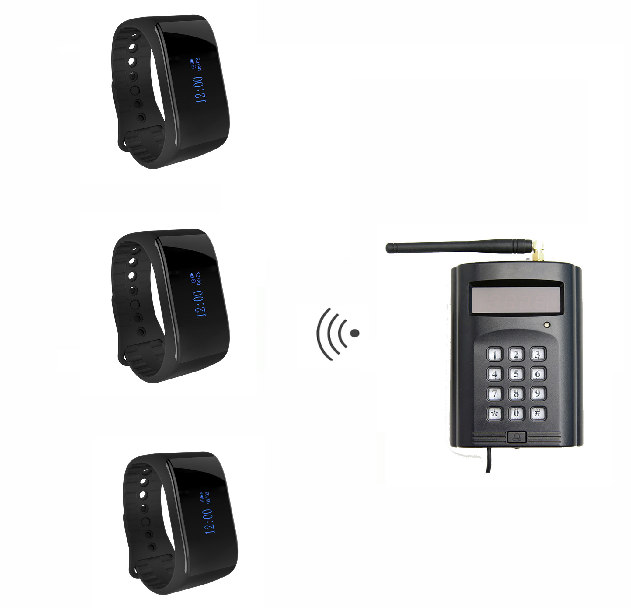Hot sale wireless kitchen equipment with full waterproof wrist watch and a keyboard