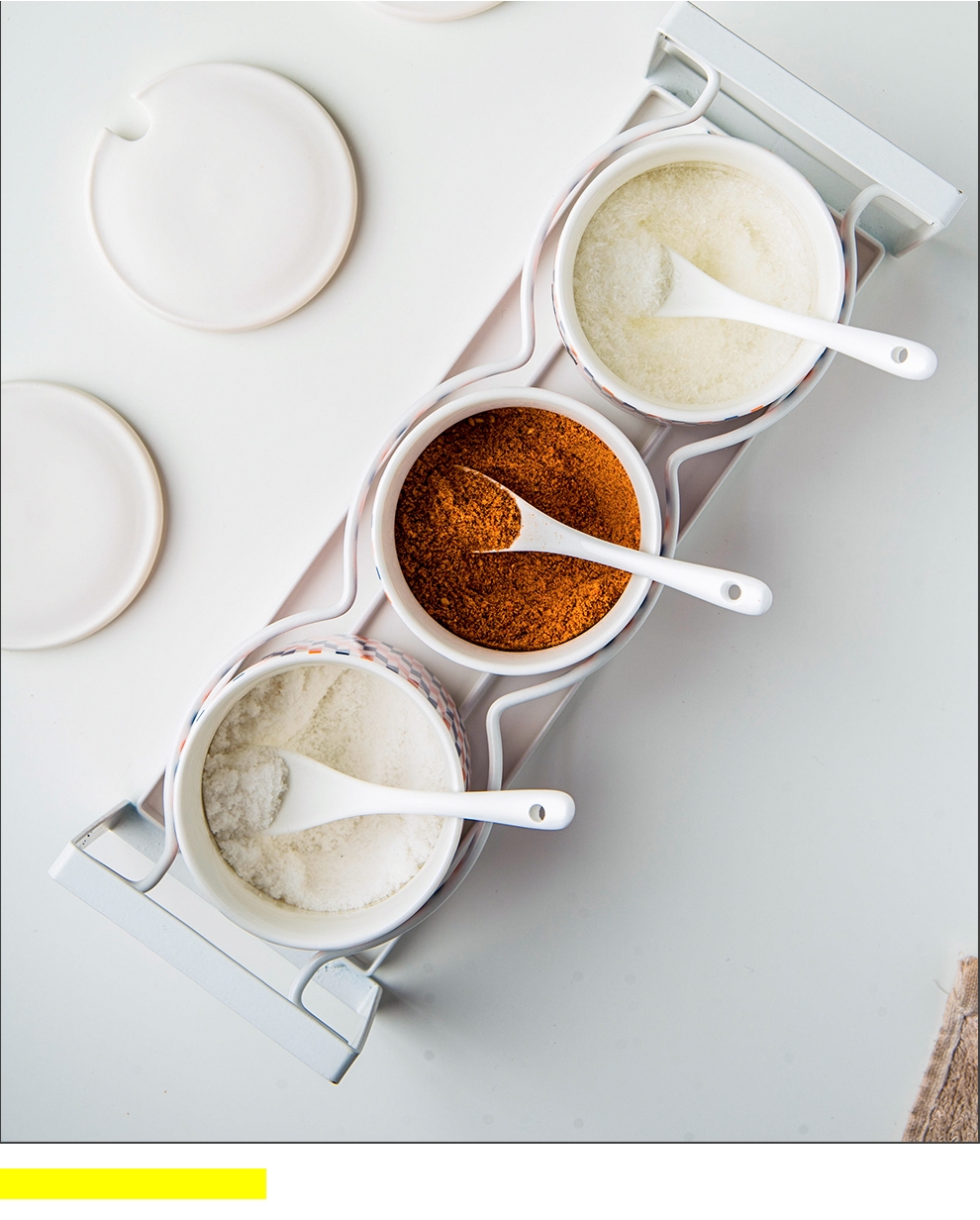 Modern Design Style Stoneware Ceramic Seasoning Jar Set With Sustainable Bohemia Spice Jars