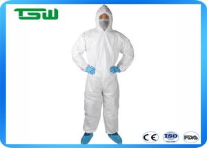 China White Anti Bacteria Non Woven Disposable Coverall For Medical wholesale