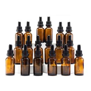China Aromatherapy Glass Amber Dropper Bottles 30ml For Essential Oil wholesale