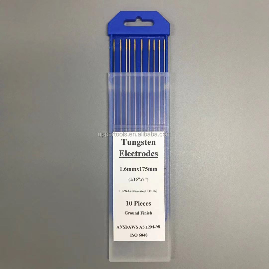 Tungsten Electrodes WL15 1.5% Lanthanated Golden Head 1.6mm For TIG Welding Consumables