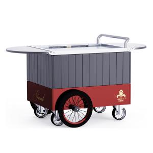 China Red Mobile Teppanyaki Grill 16 inch customized wheels Free movement Food-grade material Hibachi Grill Table wholesale