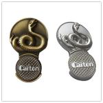 Zinc alloy Plated Hat Clip Round Shaped Metal Magnetic Golf Ball Marker