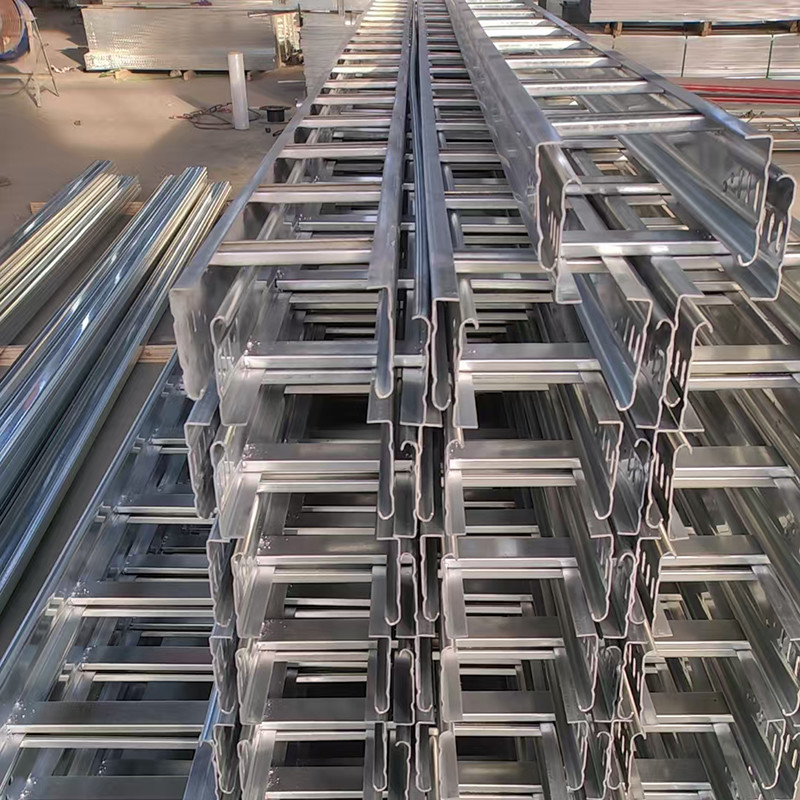Fire Resistance Ladder Type Cable Tray Wall Mounted Cable Tray With Galvanized Finish And Solution