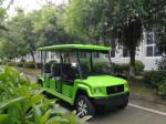 4 Seats Electric Sightseeing Car , Fiberglass Green Color Electric People Mover