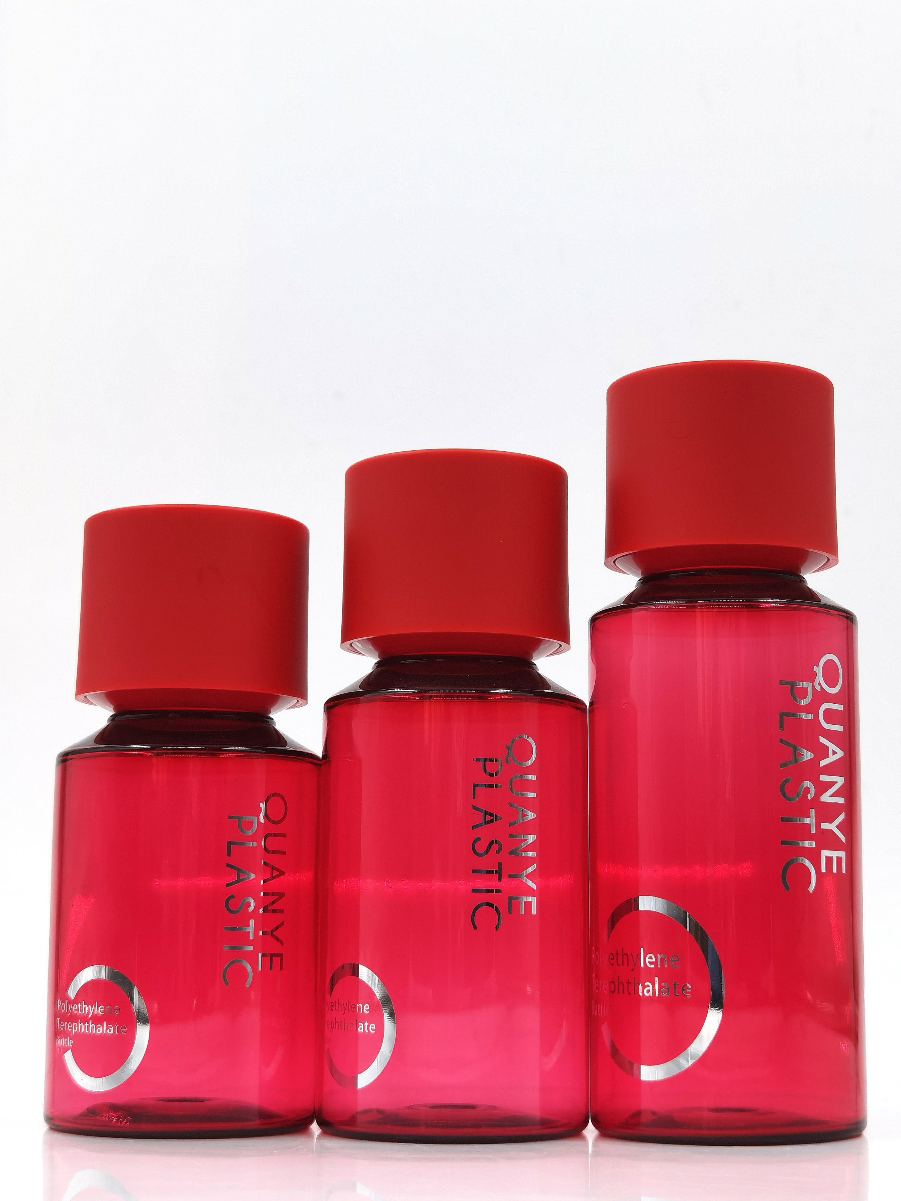 100ml Plastic Cosmetic Bottles Matted Ref Double Wall Cap Silver Hot Stamping Logo